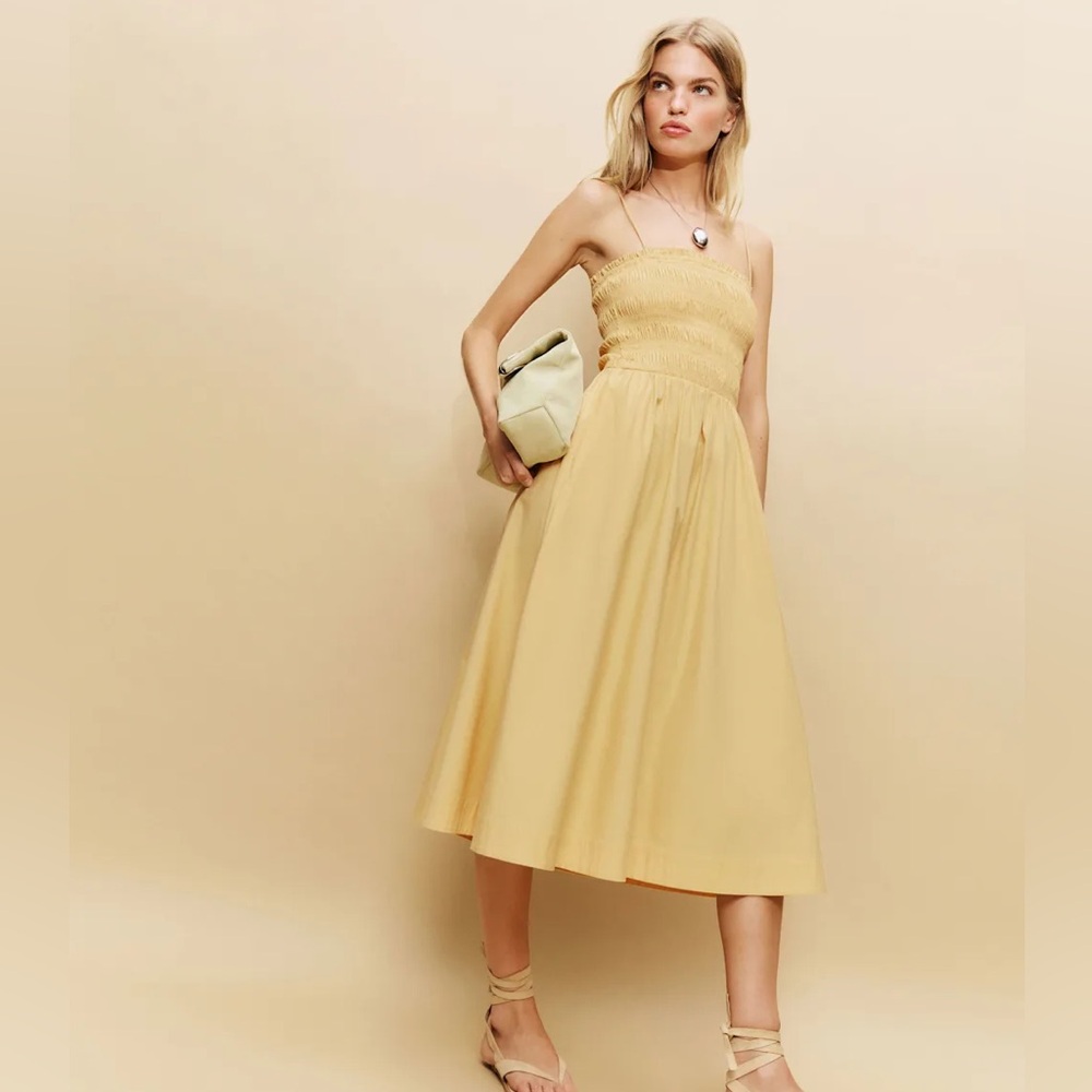 Reformation Kerrie Dress Yellow - Size 2